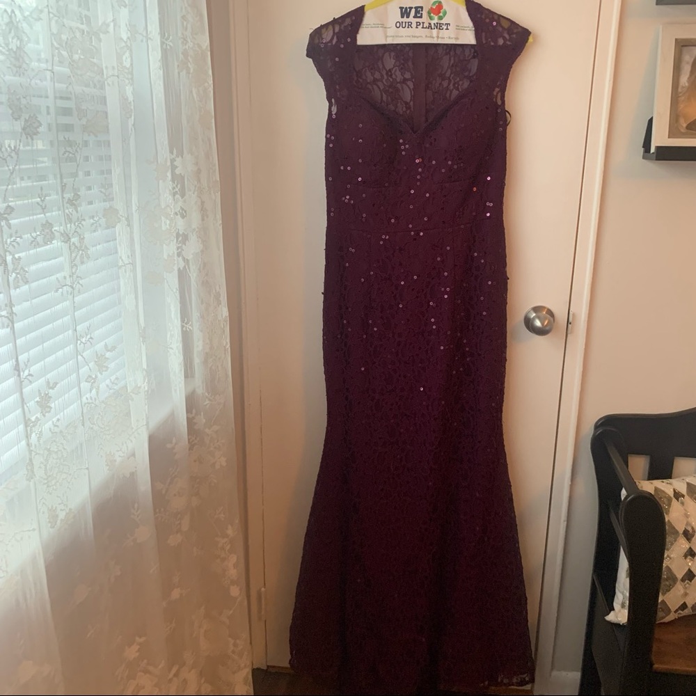 Eggplant Sequined Gown 💜